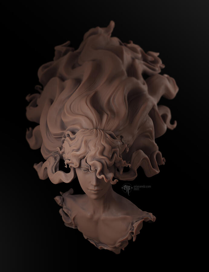Griffith Bust (Zbrush, Personal)