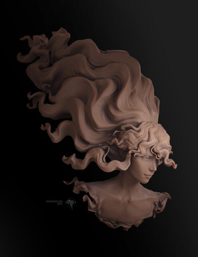 Griffith Bust (Zbrush, Personal)